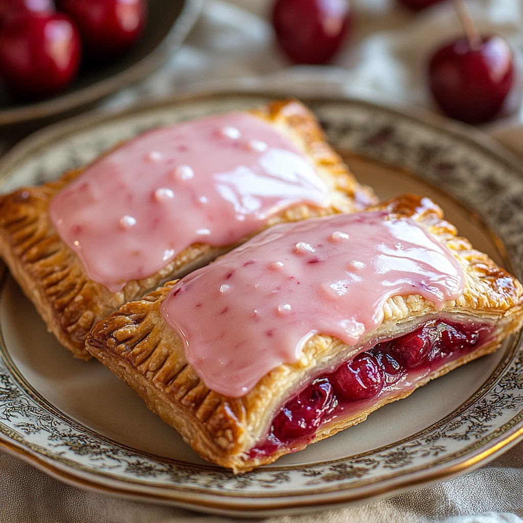Cherry Hand Pies with Sweet Pink Glaze