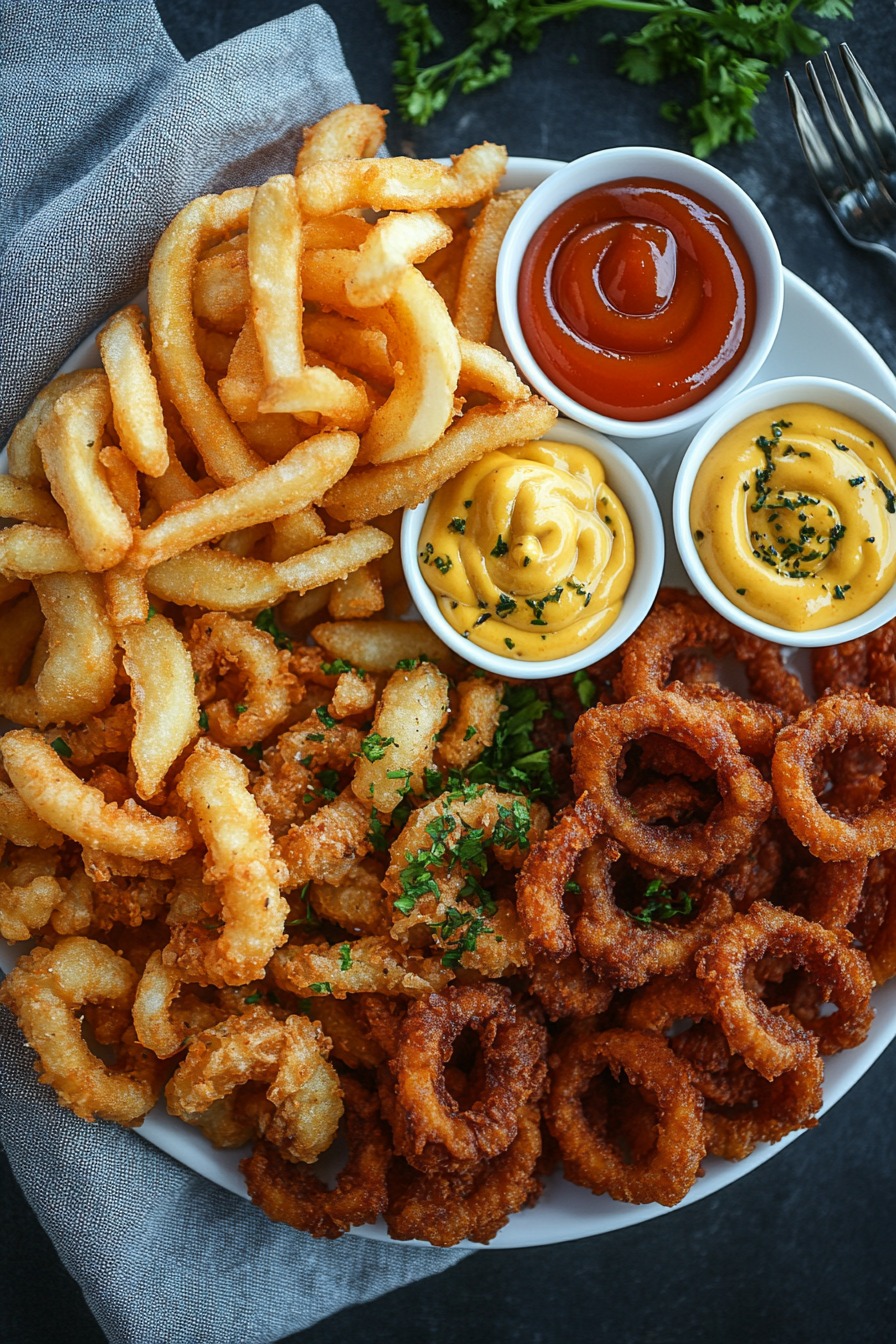 Crispy Onion Rings & Fries Recipe