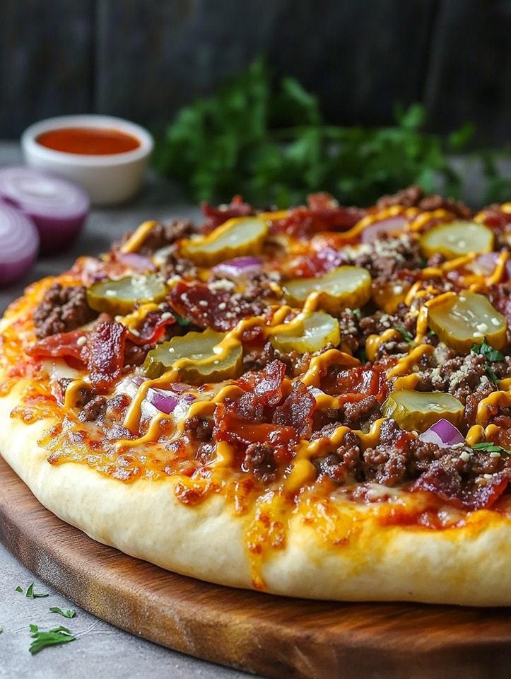 Giant Burger-Pizza: The Ultimate Fusion Feast!