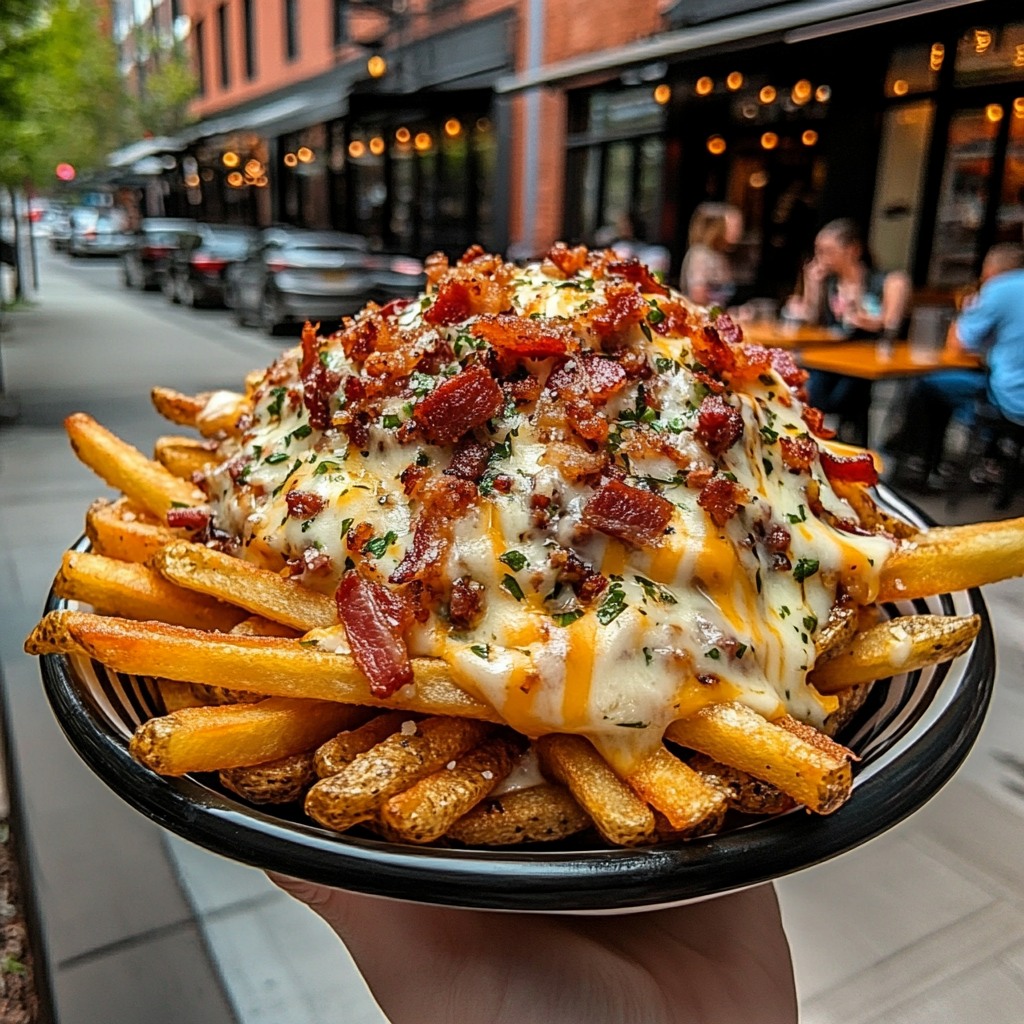 Loaded Cheese and Bacon Fries
