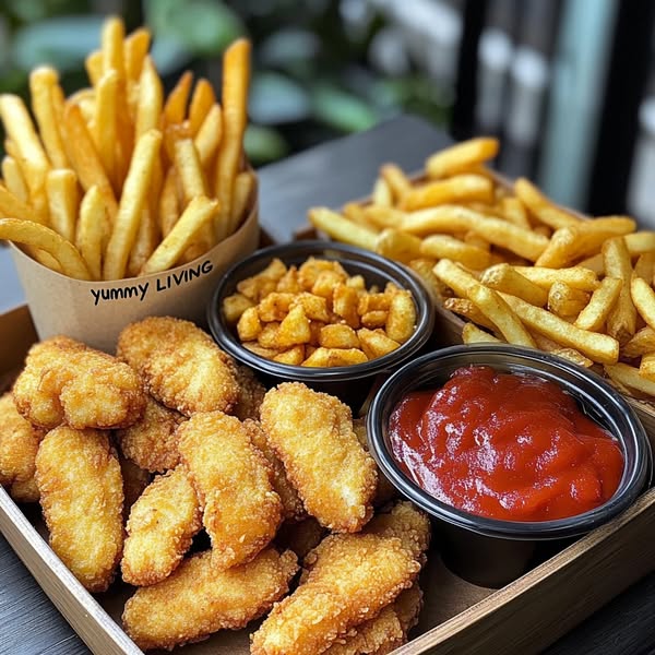 Crispy Chicken Strips & Golden Fries Platter