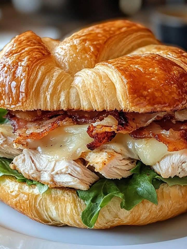 Chicken Caesar Croissant Sandwich