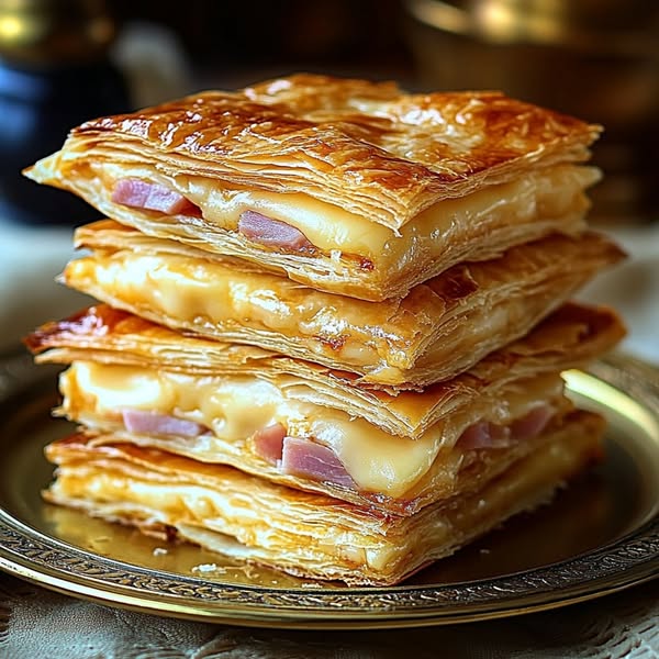 Ham & Cheese Puff Pastry Squares
