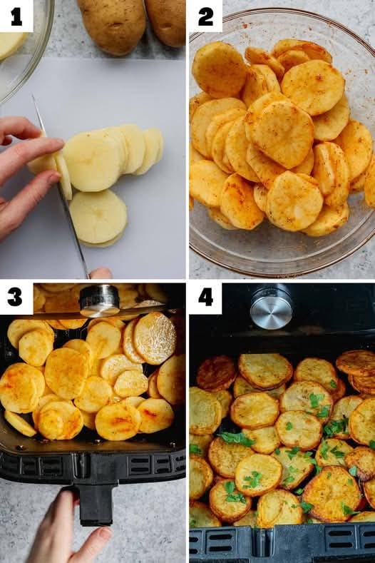 Sliced Potatoes in Air Fryer