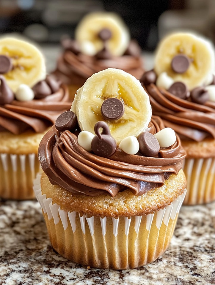 Chocolate Banana Swirl Cupcakes