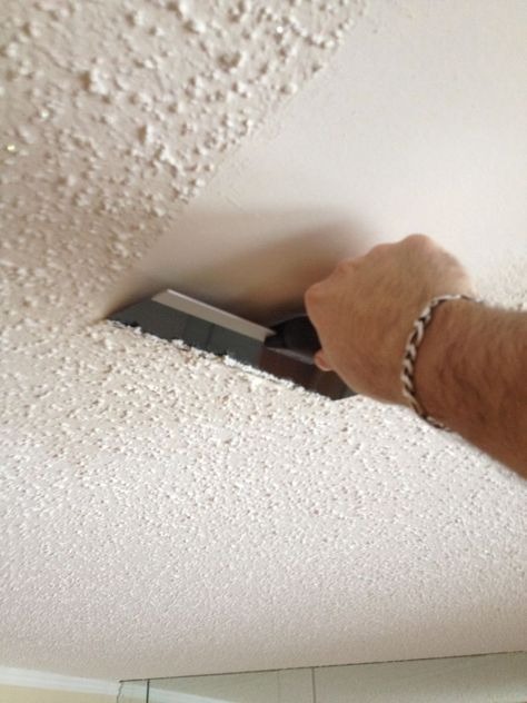 Removing Popcorn Ceilings!