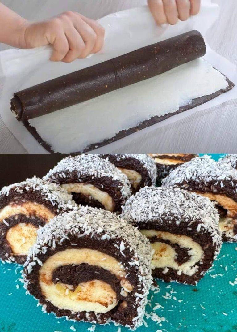 Coconut and chocolate cheekless roll, the best in the whole universe