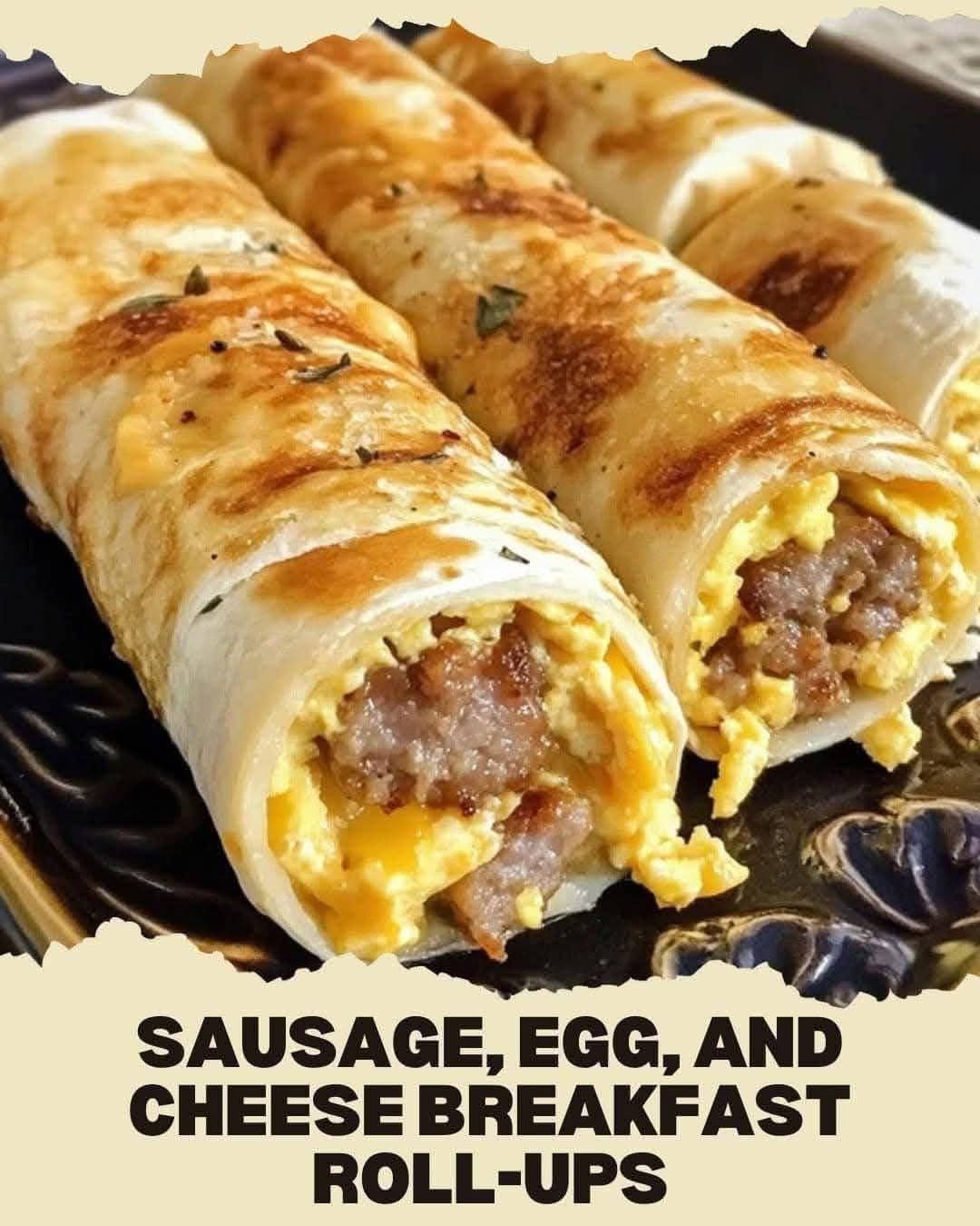 Sausage, Egg, and Cheese Breakfast Roll-Ups – your perfect morning bite!