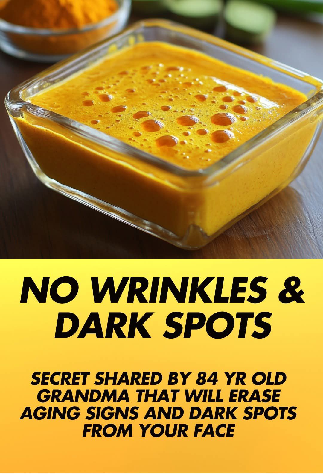 BETTER THAN EXPENSIVE CREAMS, THIS TURMERIC MASK ERASES WRINKLES & DARK SPOTS!