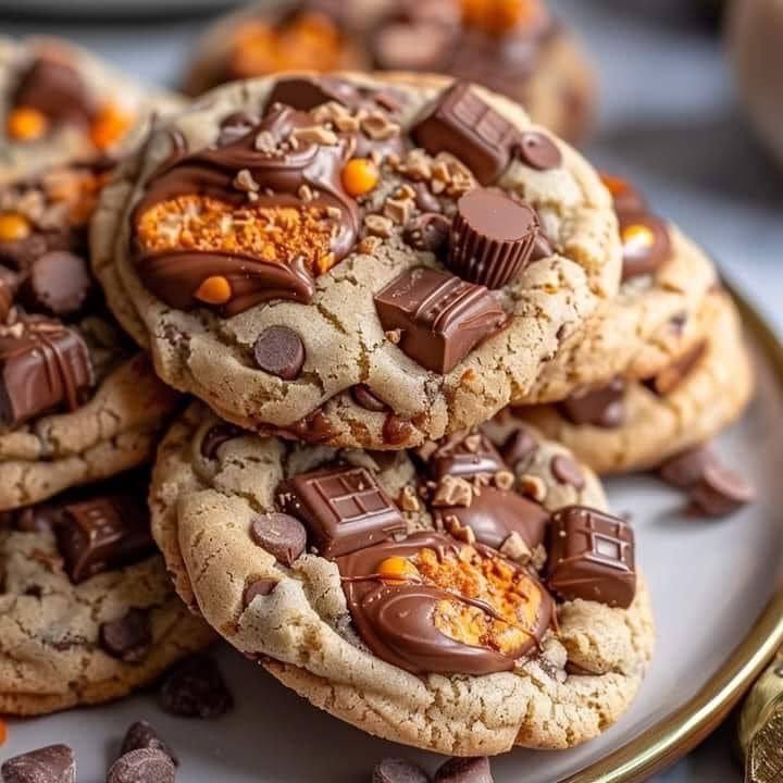 Gooey Reese’s Cheesecake Cookies