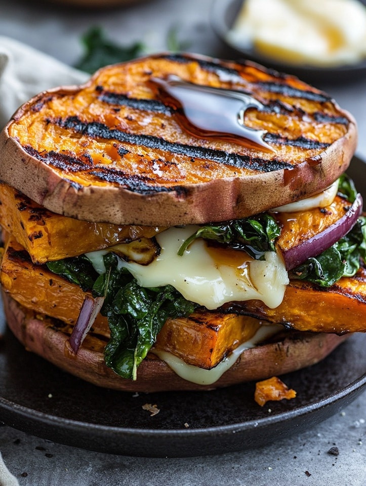 Grilled Maple-Glazed Sweet Potato Sandwich