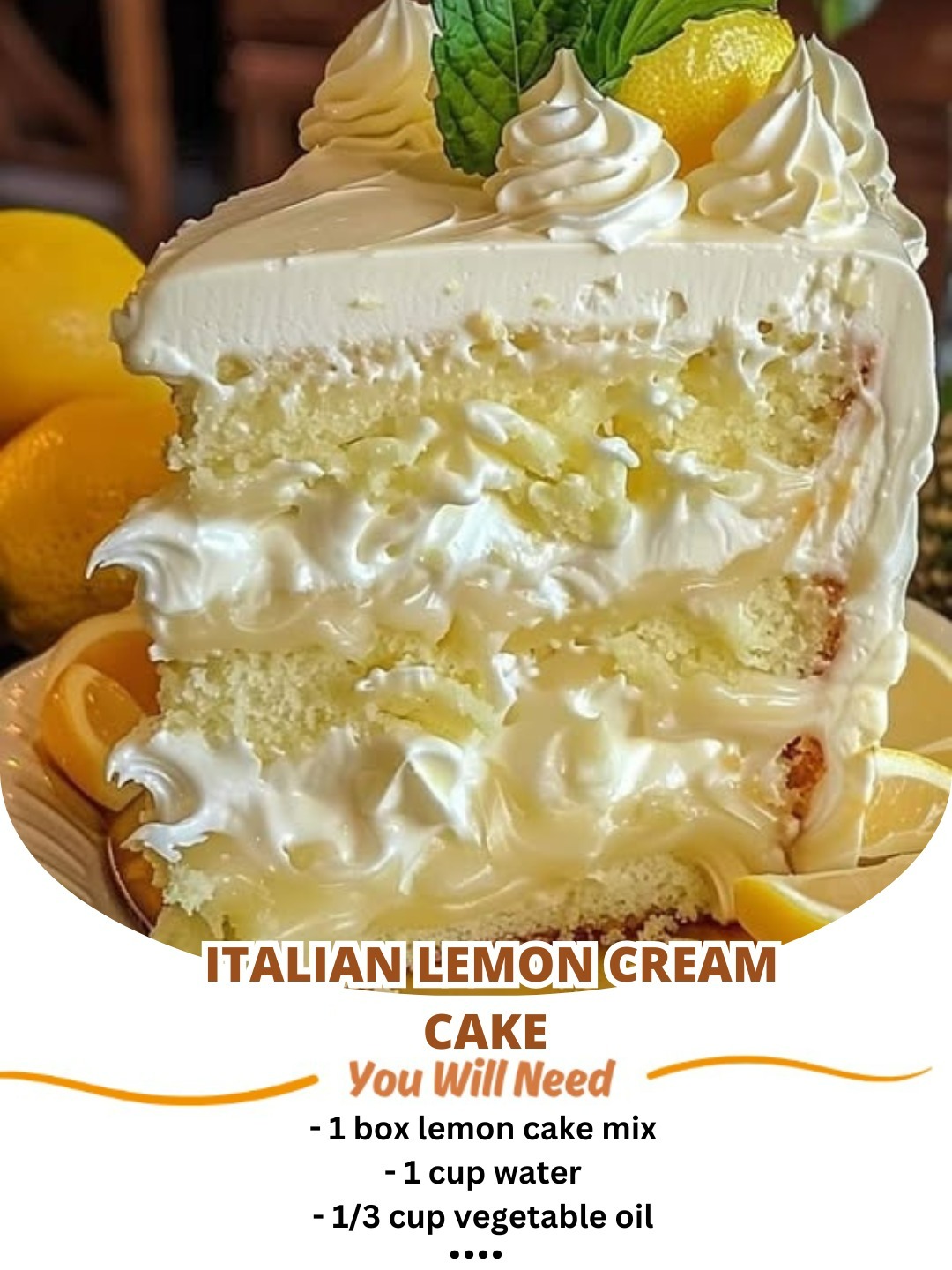 Italian Lemon Cream Cake