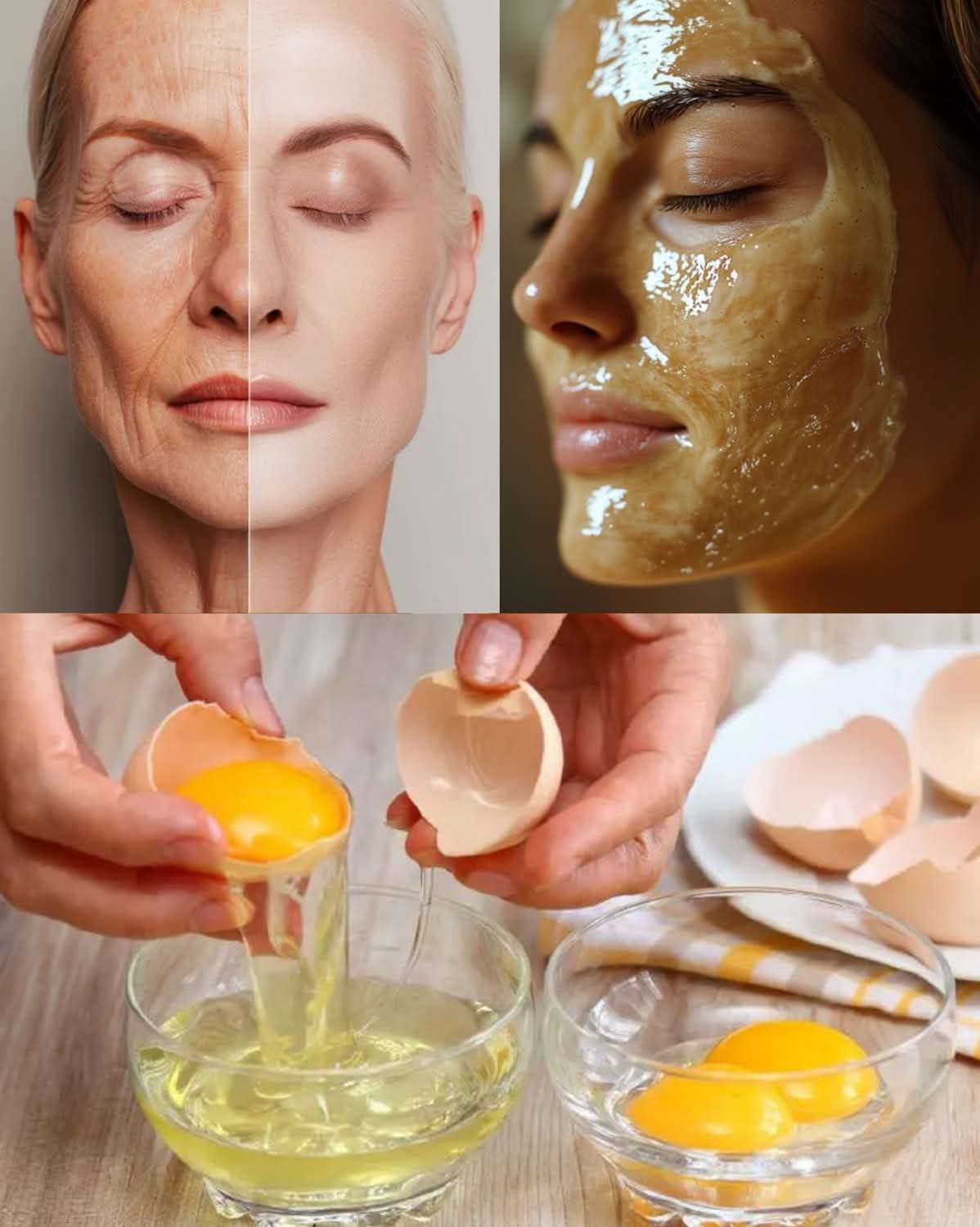 Even if you are 70 years old, you will look younger with the one egg too