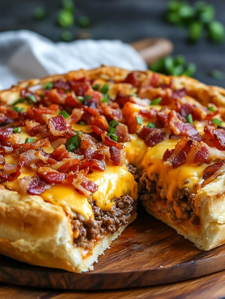 Ultimate Bacon Cheeseburger Pie