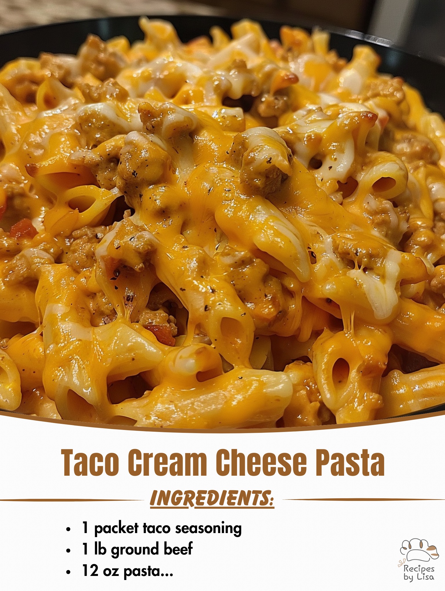 Cheesy Taco Cream Cheese Pasta – A Tex-Mex Dream!
