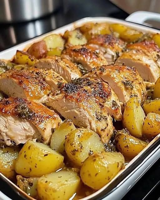 Garlic Herb Roasted Chicken and Potatoes