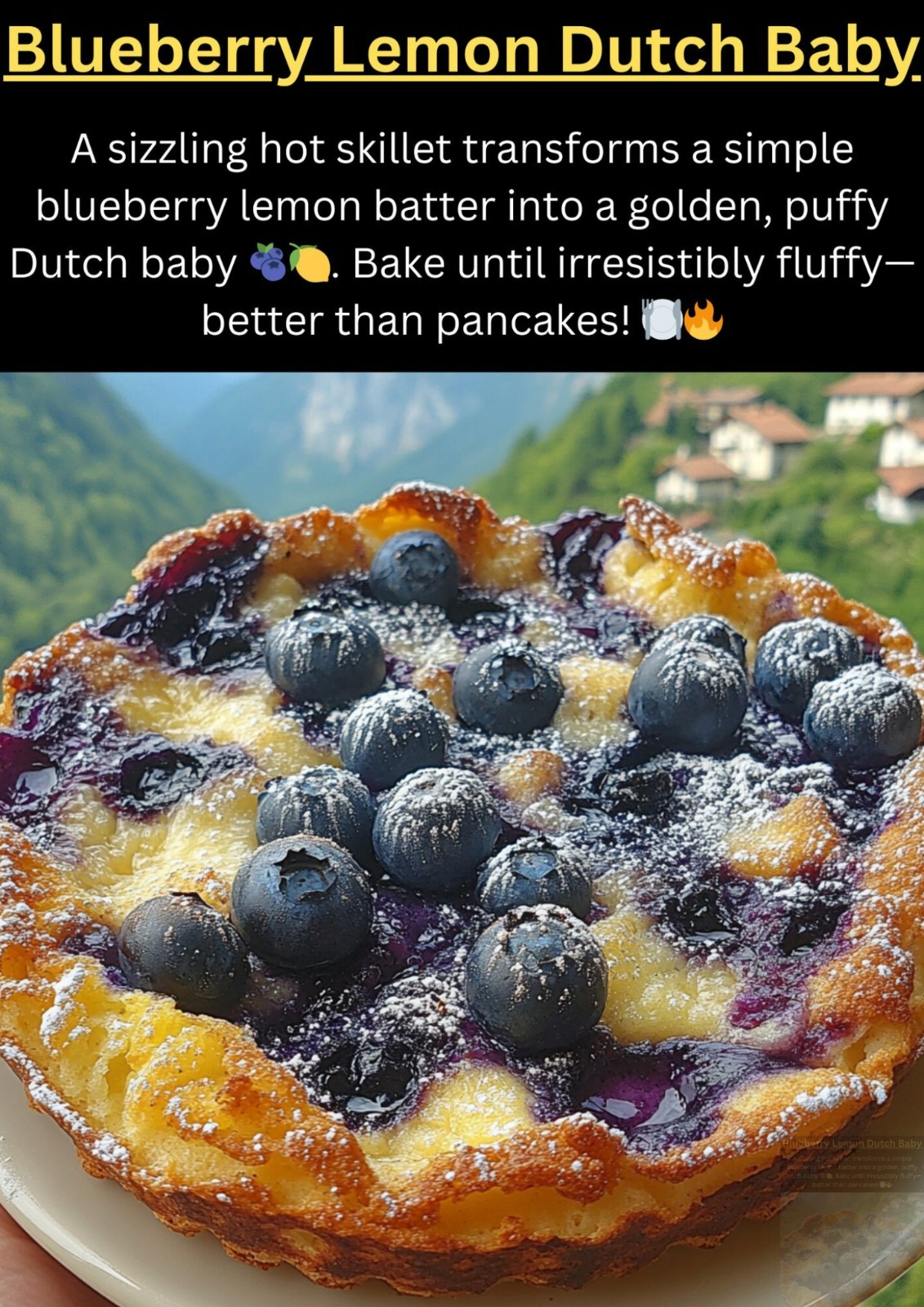 Blueberry Lemon Dutch Baby