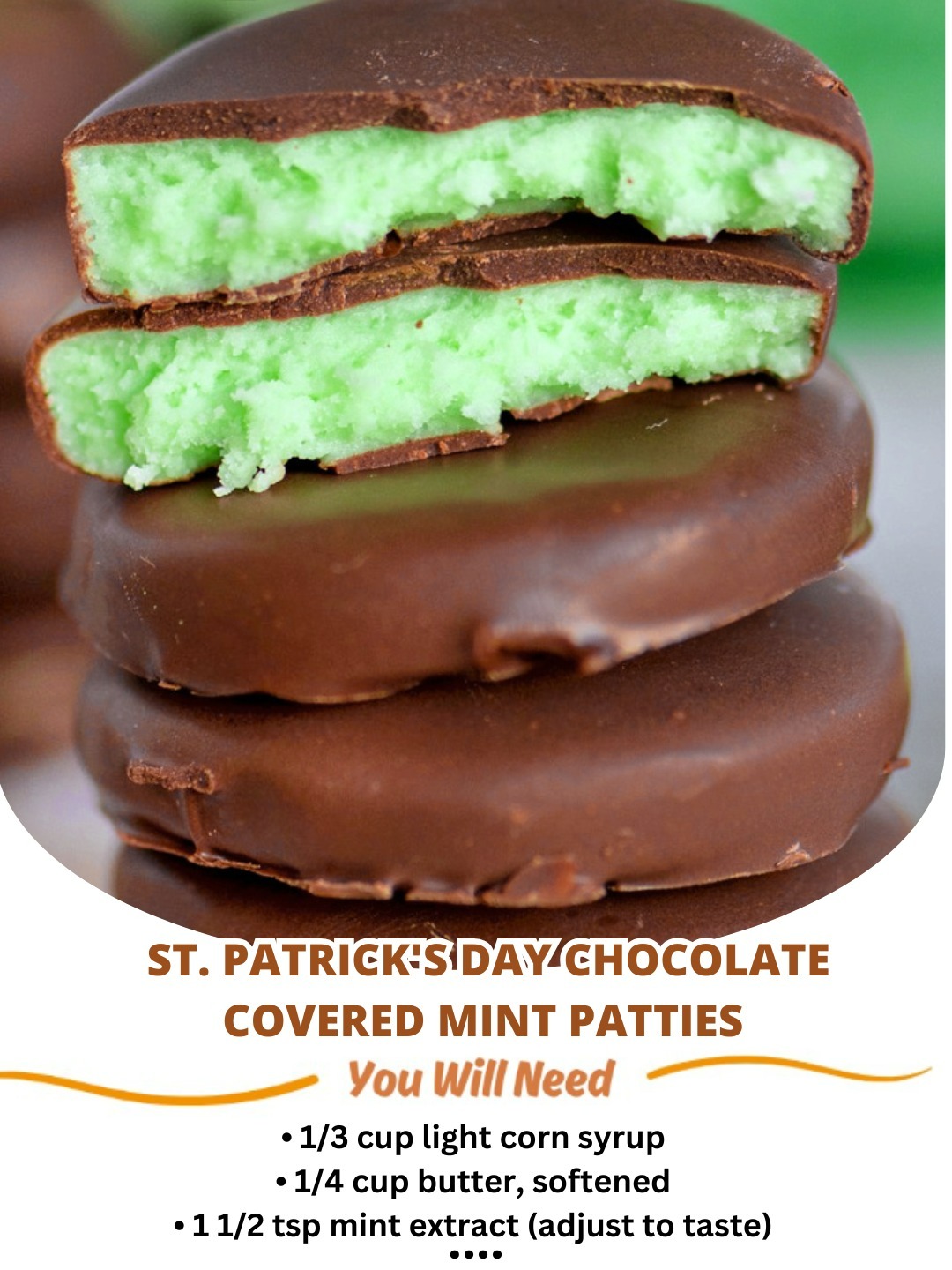 St. Patrick’s Day Chocolate Covered Mint Patties