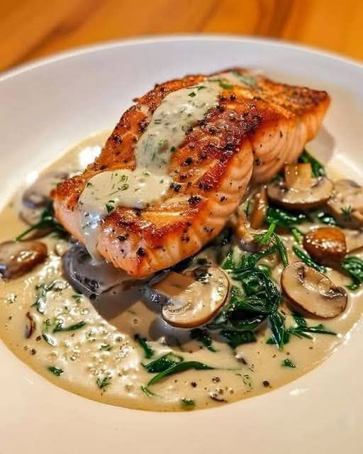 Pan-Seared Salmon with a Creamy Florentine Sauce
