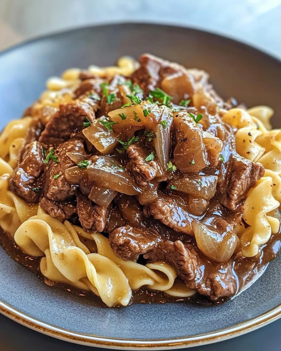 Beef Stroganoff with Egg Noodles
