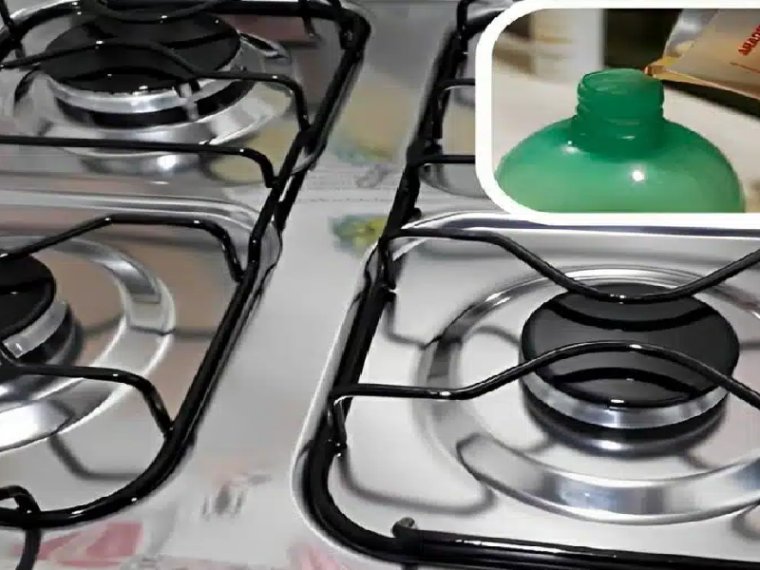 Home-made mixture to clean the stove, magically clean and lets shine like new.