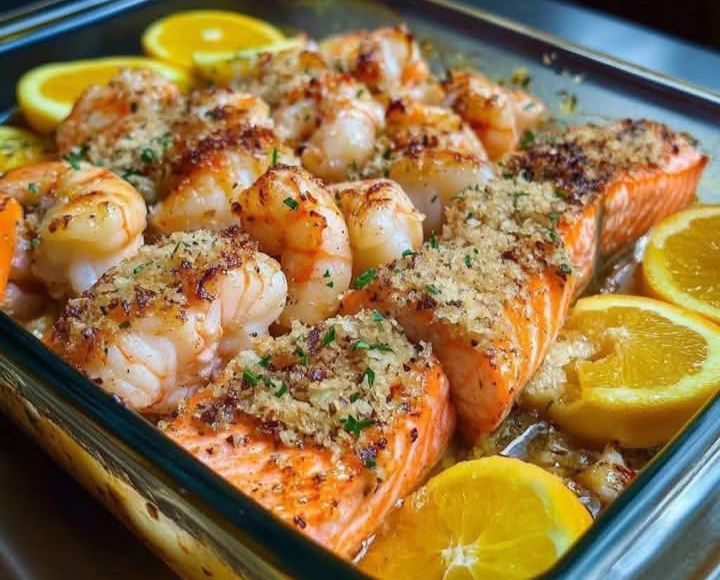 Citrus Salmon and Shrimp Delight