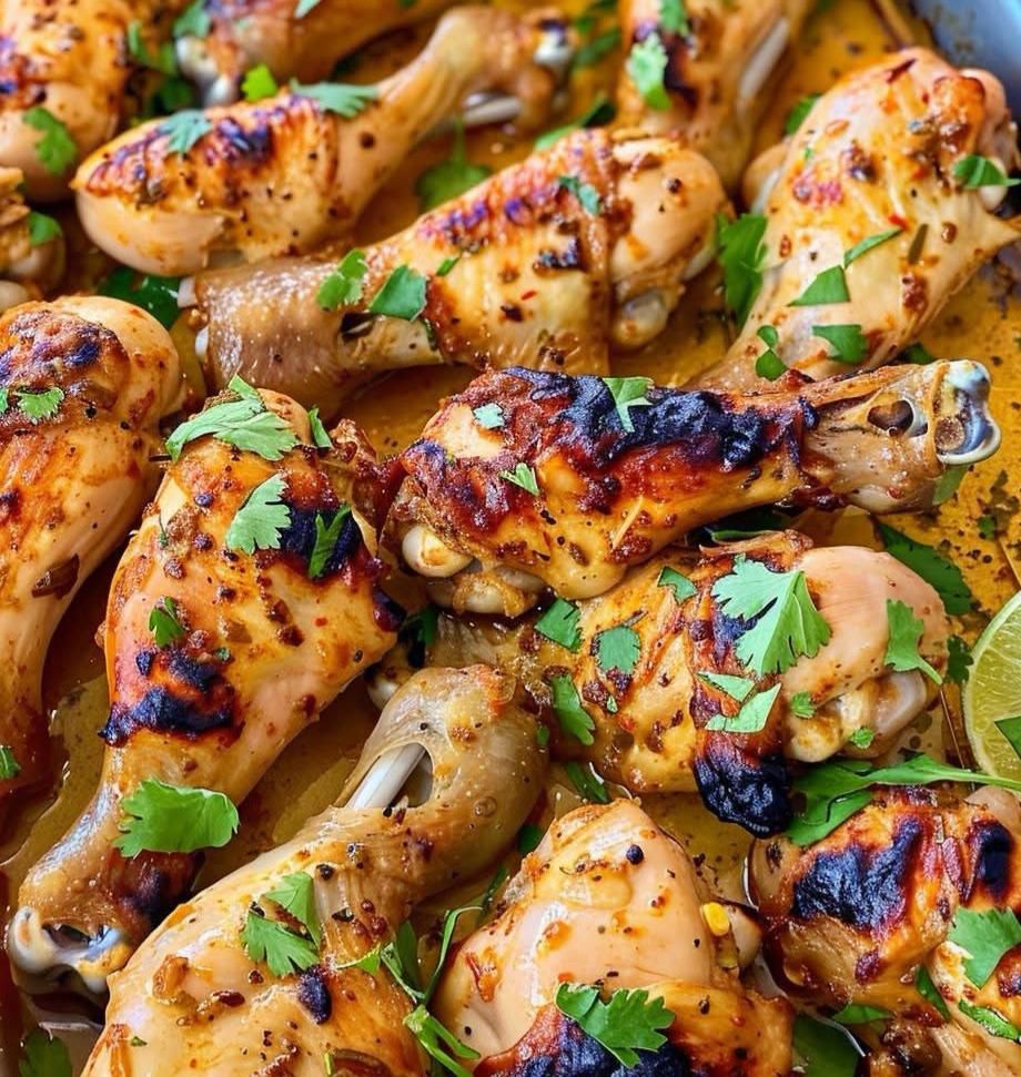 Spicy Garlic-Lime Baked Chicken Drumsticks