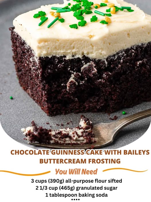 Chocolate Guinness Cake with Baileys Buttercream Frosting