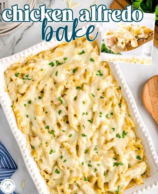 Chicken Alfredo Bake