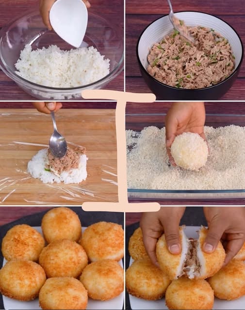 Rice balls stuffed with tuna