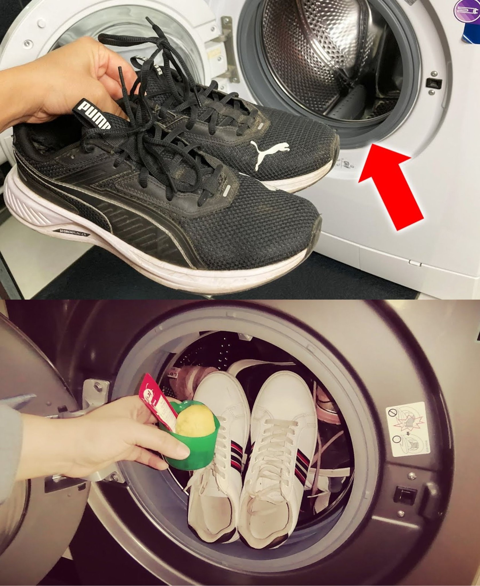 you can wash your shoes in the washing machine without damaging them by following this method