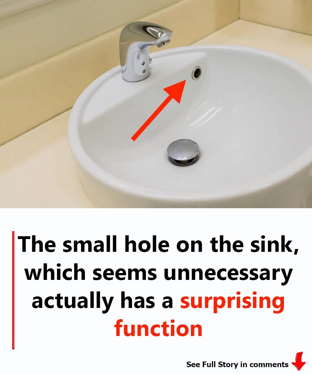 The small hole on the sink, which seems unnecessary actually has a surprising function