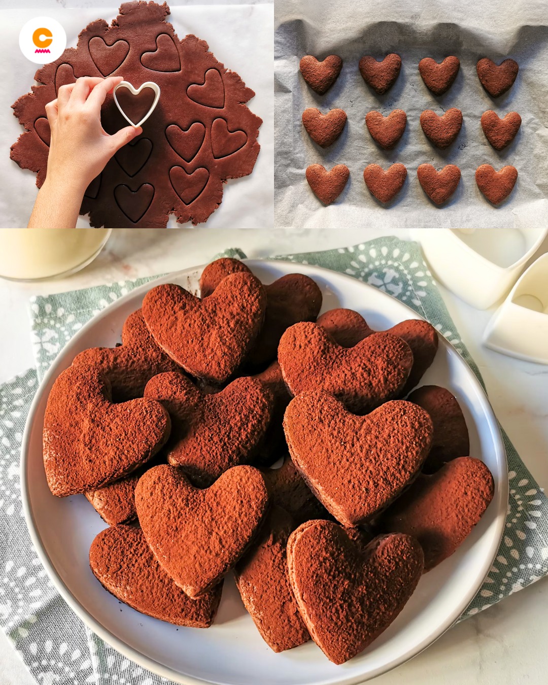 Chocolate shortbread heart cookies are the perfect treat for special occasions like Valentine’s Day, a romantic gesture,