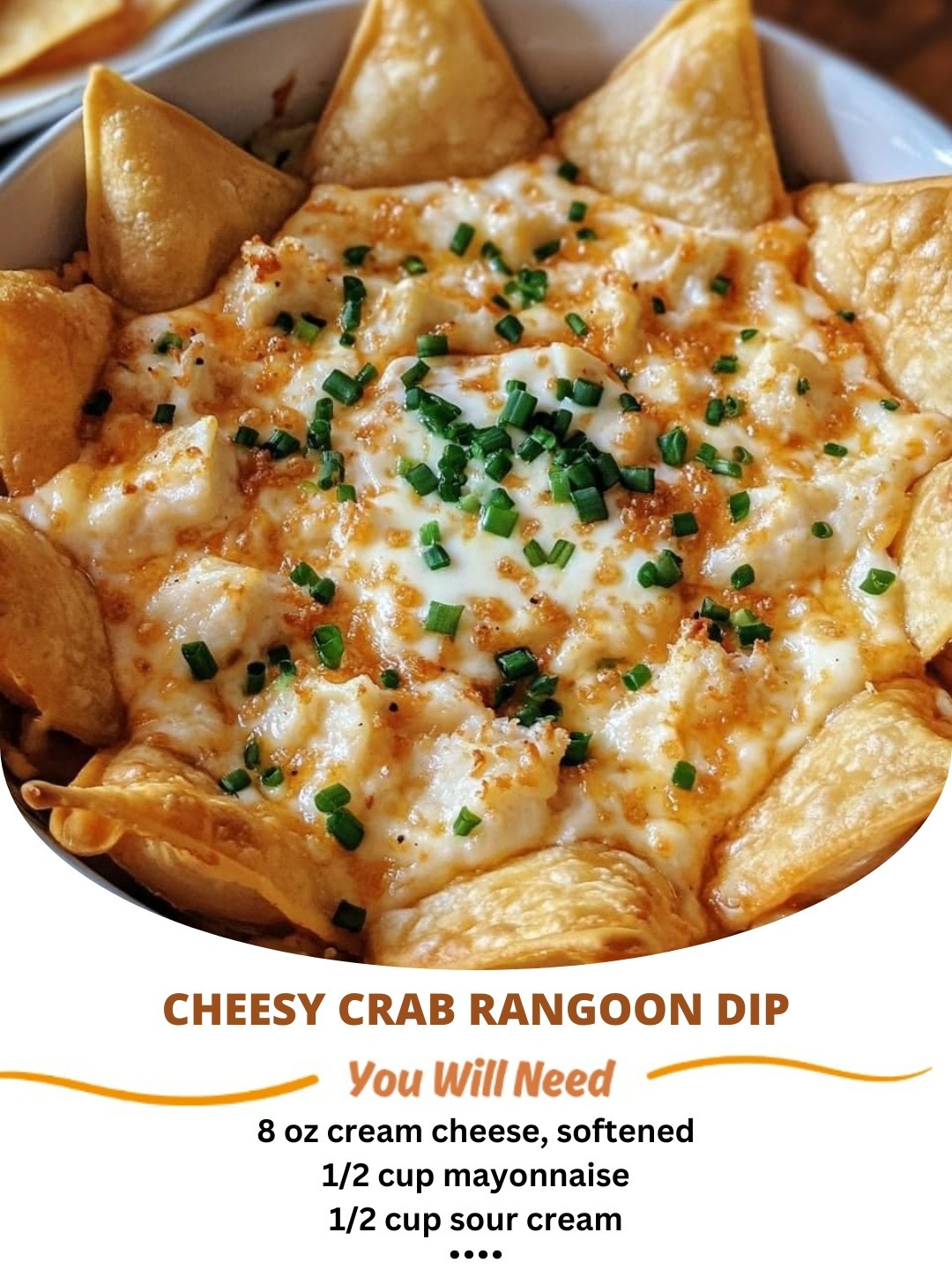 Cheesy Crab Rangoon Dip