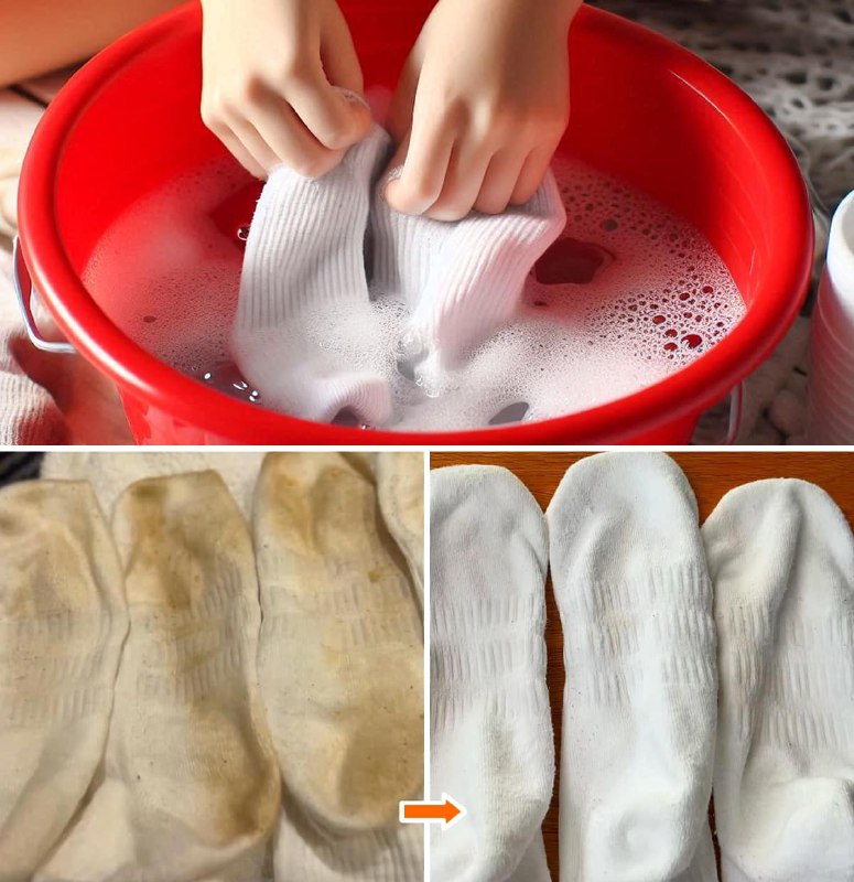 How to wash socks to make them completely white