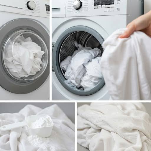 Very white cloths in the washing machine: don’t use bleach! Discover the most suitable magic ingredient!