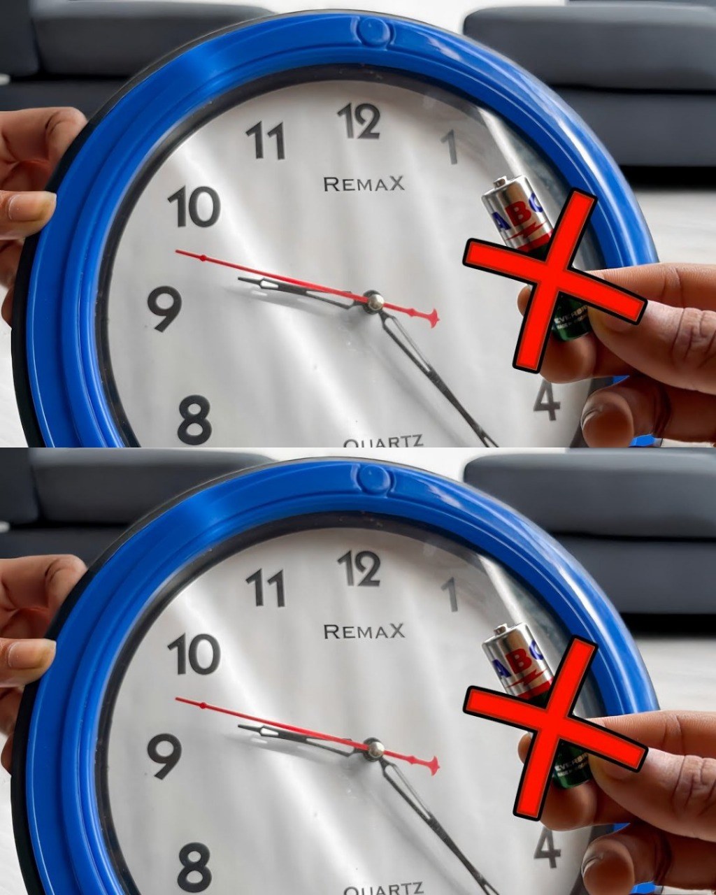 Never use batteries in a wall clock again in your life