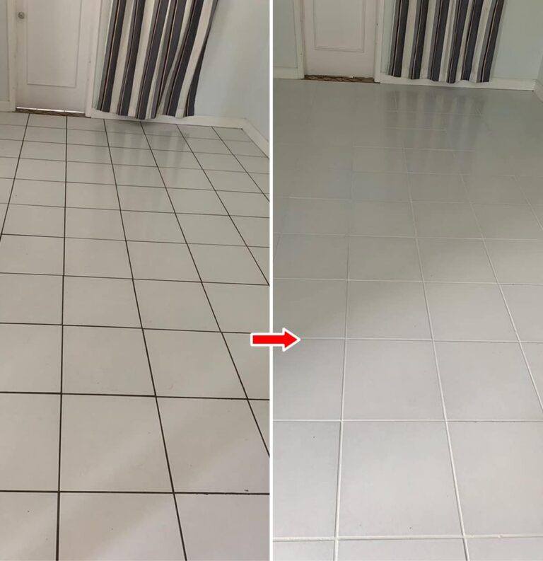 Very white grout in one pass: the method that “dissolves” dirt and removes it