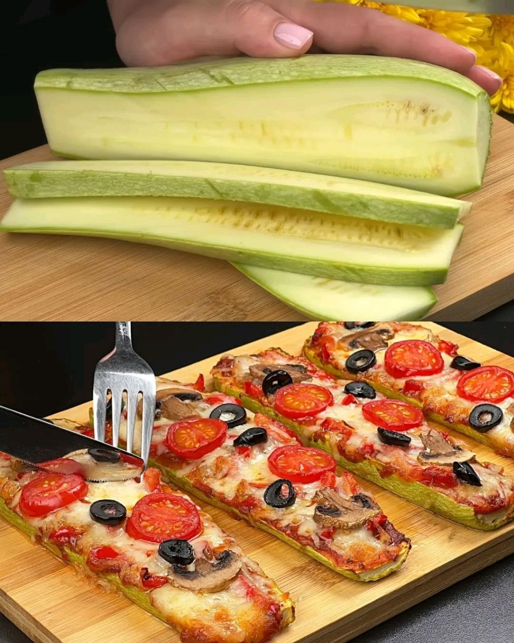 Mediterranean Baked Zucchini with Garlic Dill Sauce