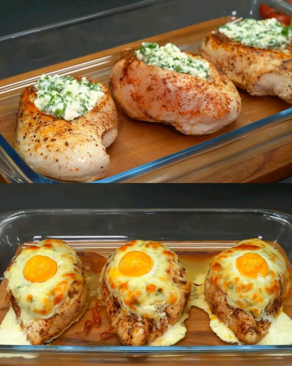 Chicken Fillets with Feta Cheese and Mozzarella Filling