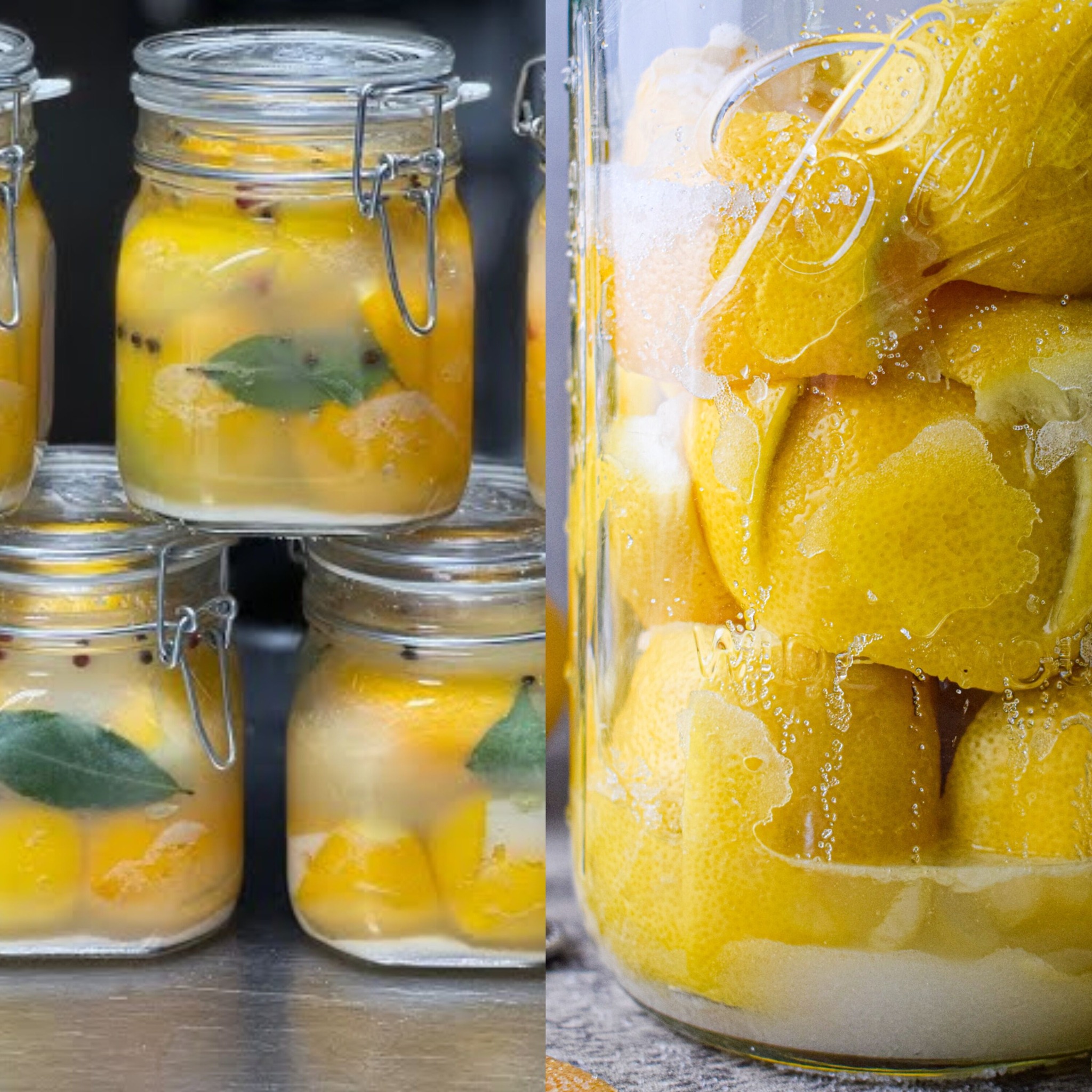 Store lemons in jars! They stay fresh for a year outside the refrigerator