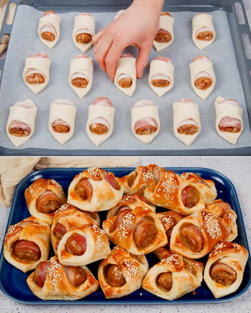 Simple sausage rolls (3 ingredients)