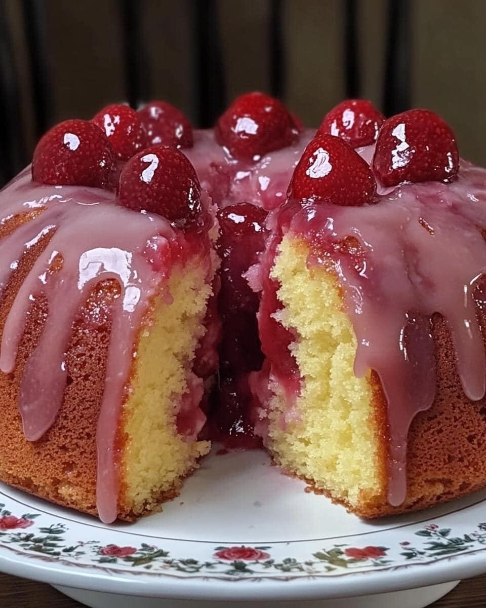 Strawberry Cheesecake Pound Cake