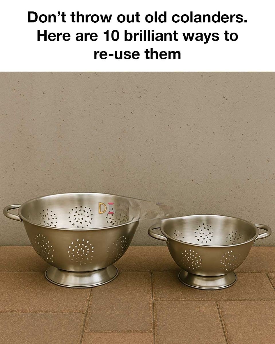 Don’t throw out old colanders. Here are 10 brilliant ways to re-use them