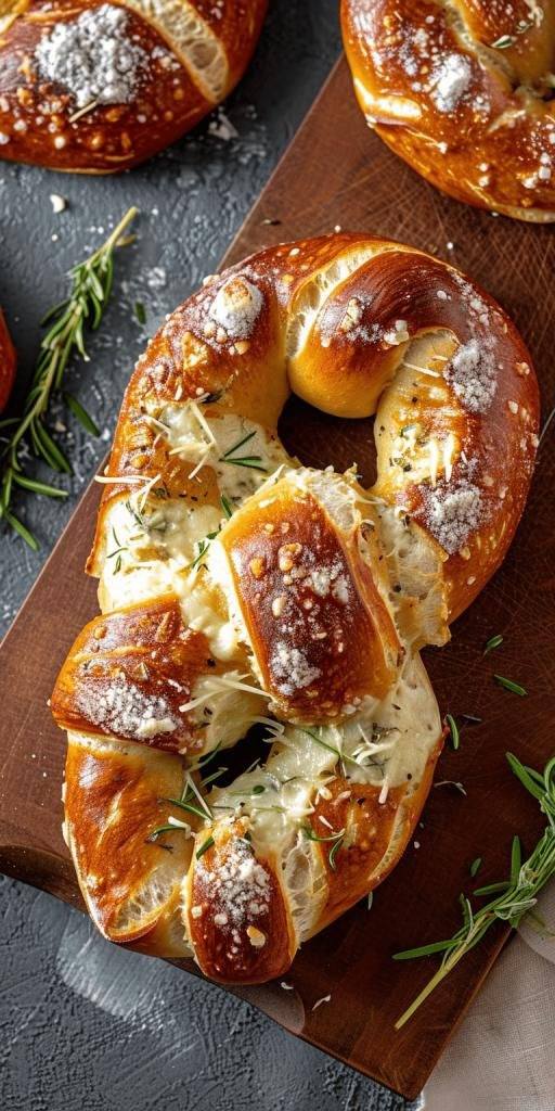 Mozzarella Stuffed Soft Pretzels