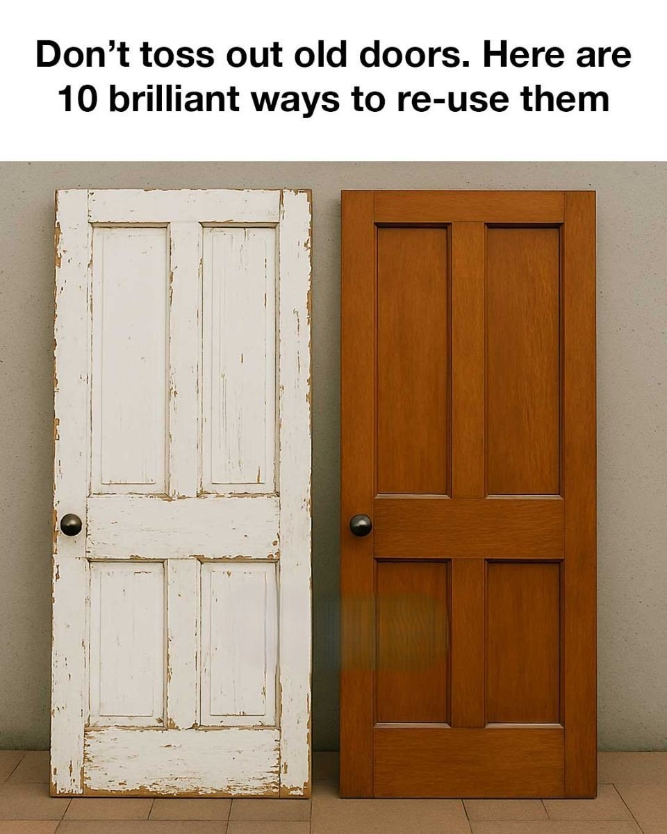 Don’t toss out old doors. Here are 10 brilliant ways to re-use them