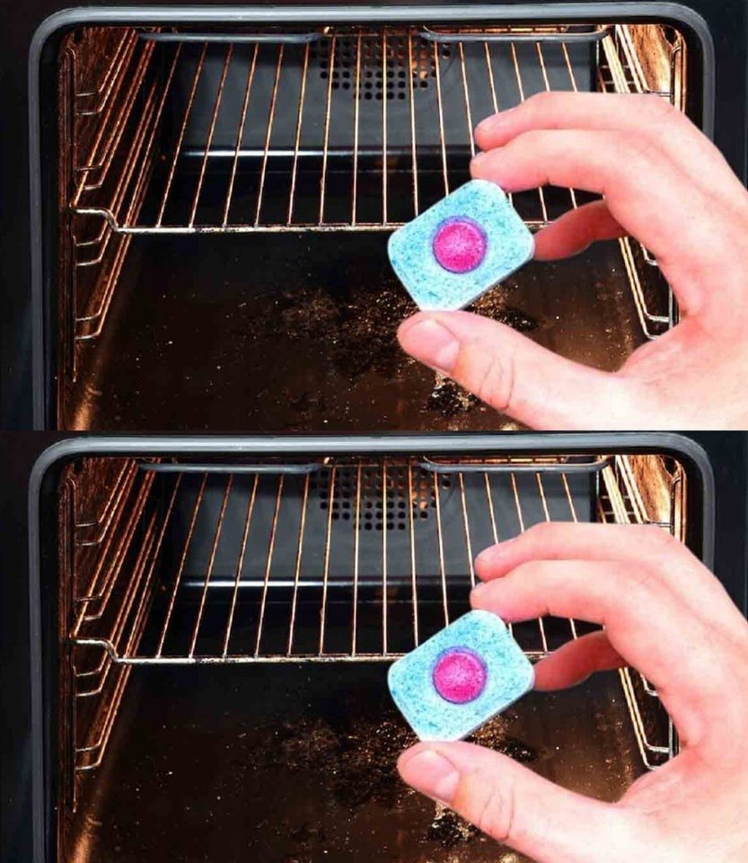 Inlaid oven: The trick with the tongues of the dishwasher to clean it