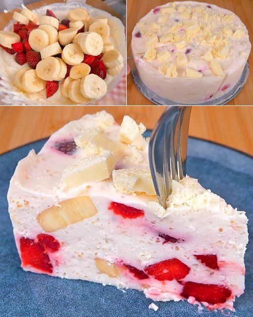 Fruit ice cream cake: the recipe for a delicious no-bake dessert