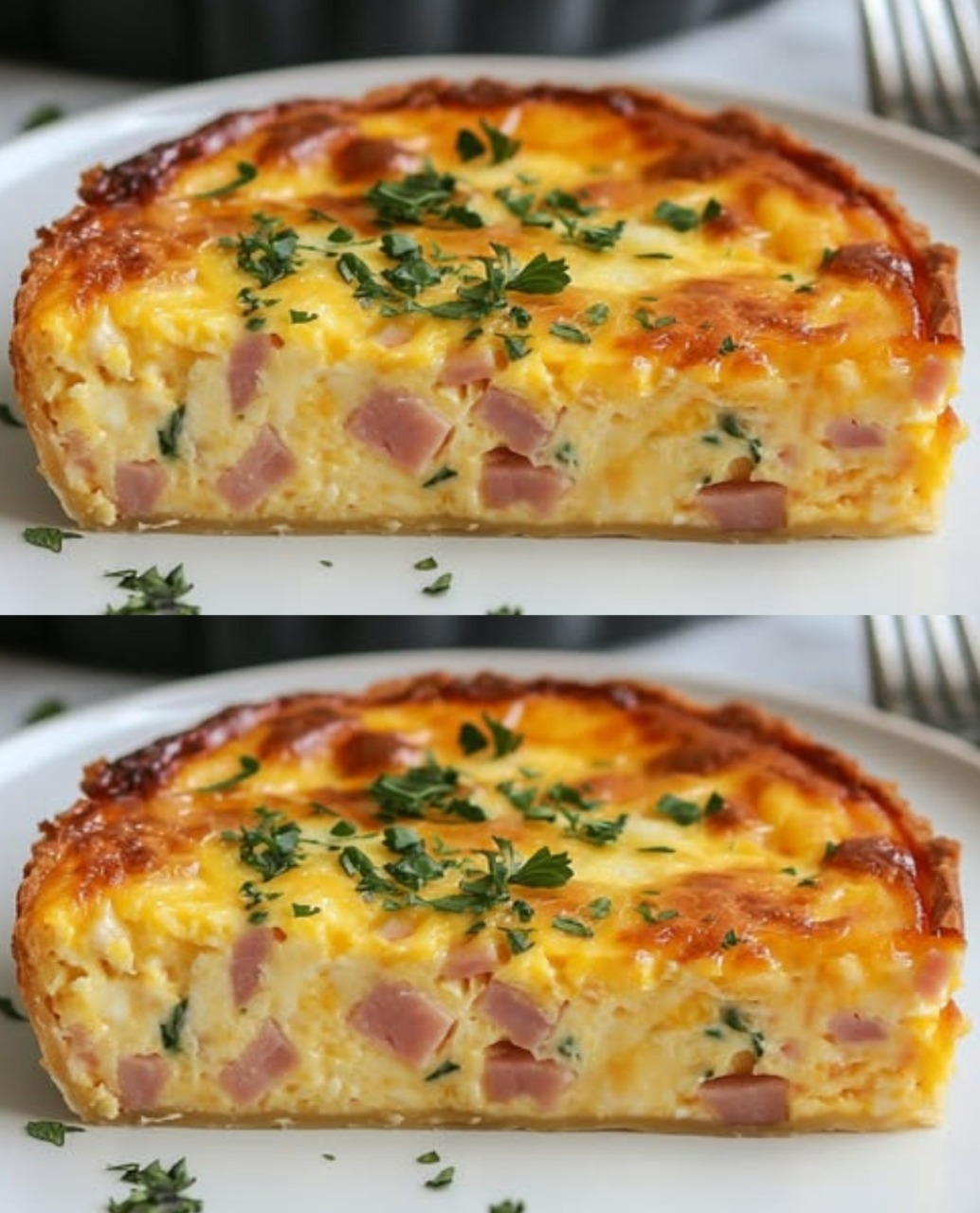 Morning Magic: Ham and Cheese Crustless Quiche