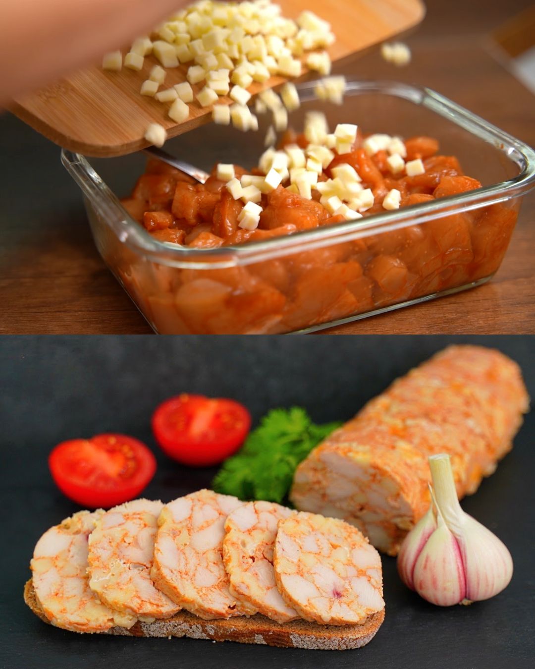 Baked Chicken Sausage with Cheese